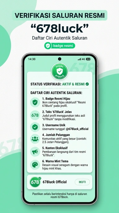Tampilan kanal resmi 678luck