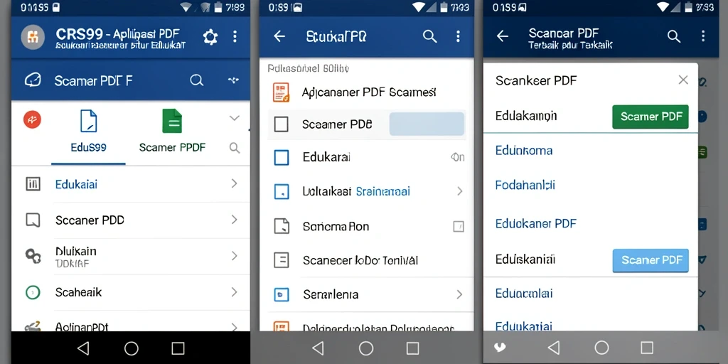 Tampilan antarmuka aplikasi CRS99 yang memudahkan proses Scanner PDF.
