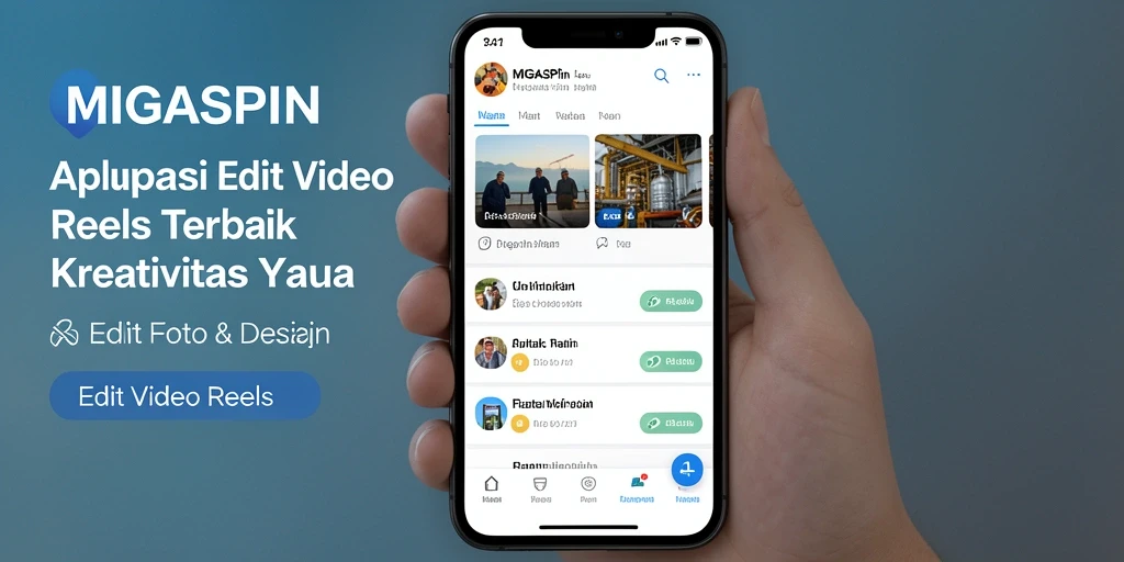 Antarmuka MIGASPIN yang modern dan fungsional untuk Edit Video Reels.